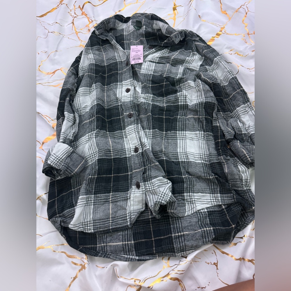 Plaid Shirt in Black and White